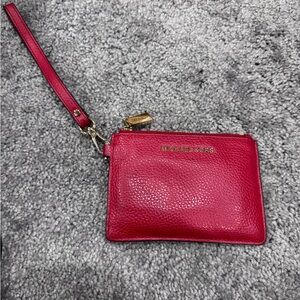 Michael Kors Red‎ Wristlet with Gold Accents